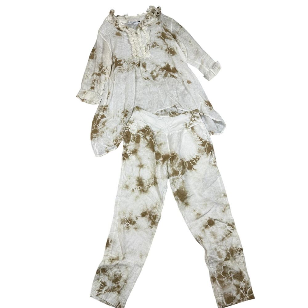 Luna Luz Womens Size S Tie Dye 2 Piece Set Linen